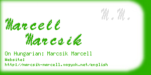 marcell marcsik business card